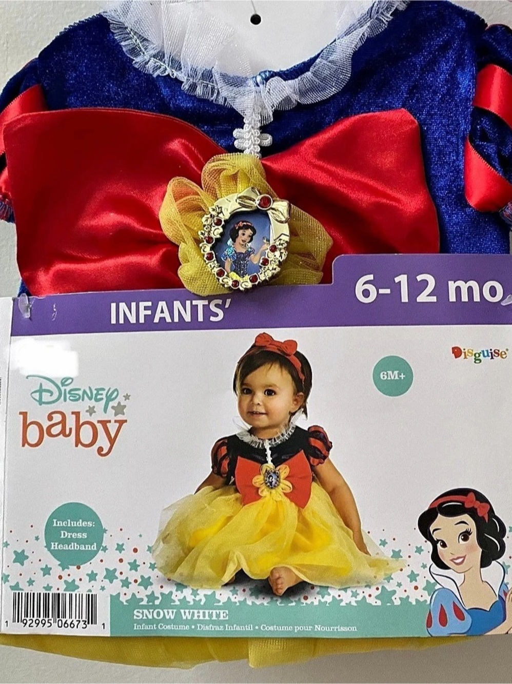 Disney Snow White Baby Costume 6-12M NWT